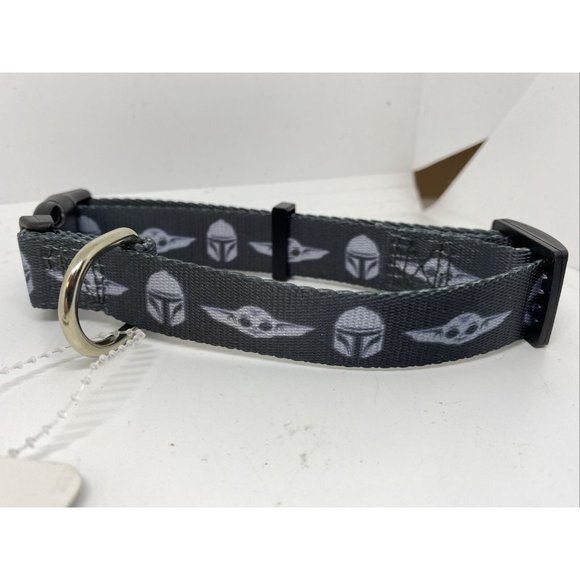 New Star Wars Dog Collar For Small/Medium Dogs 15-35 lbs Mandalorian Yoda Black - Picture 3 of 4
